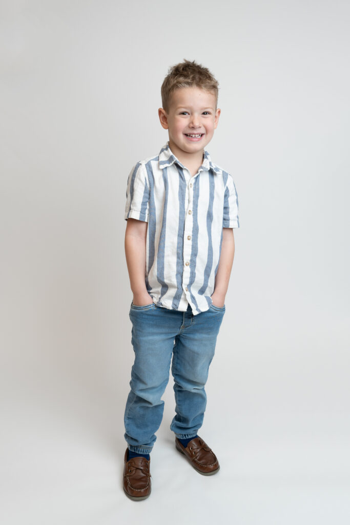 Little boy in Duck Pond Day Care's preschool program