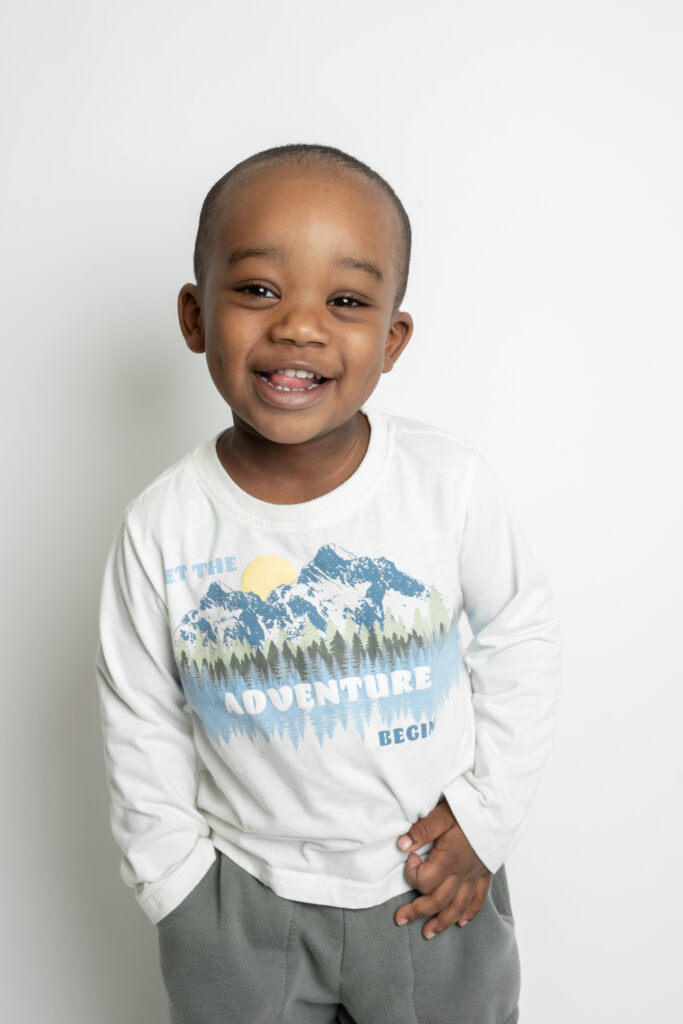Little boy in Duck Pond Day Care's toddler program